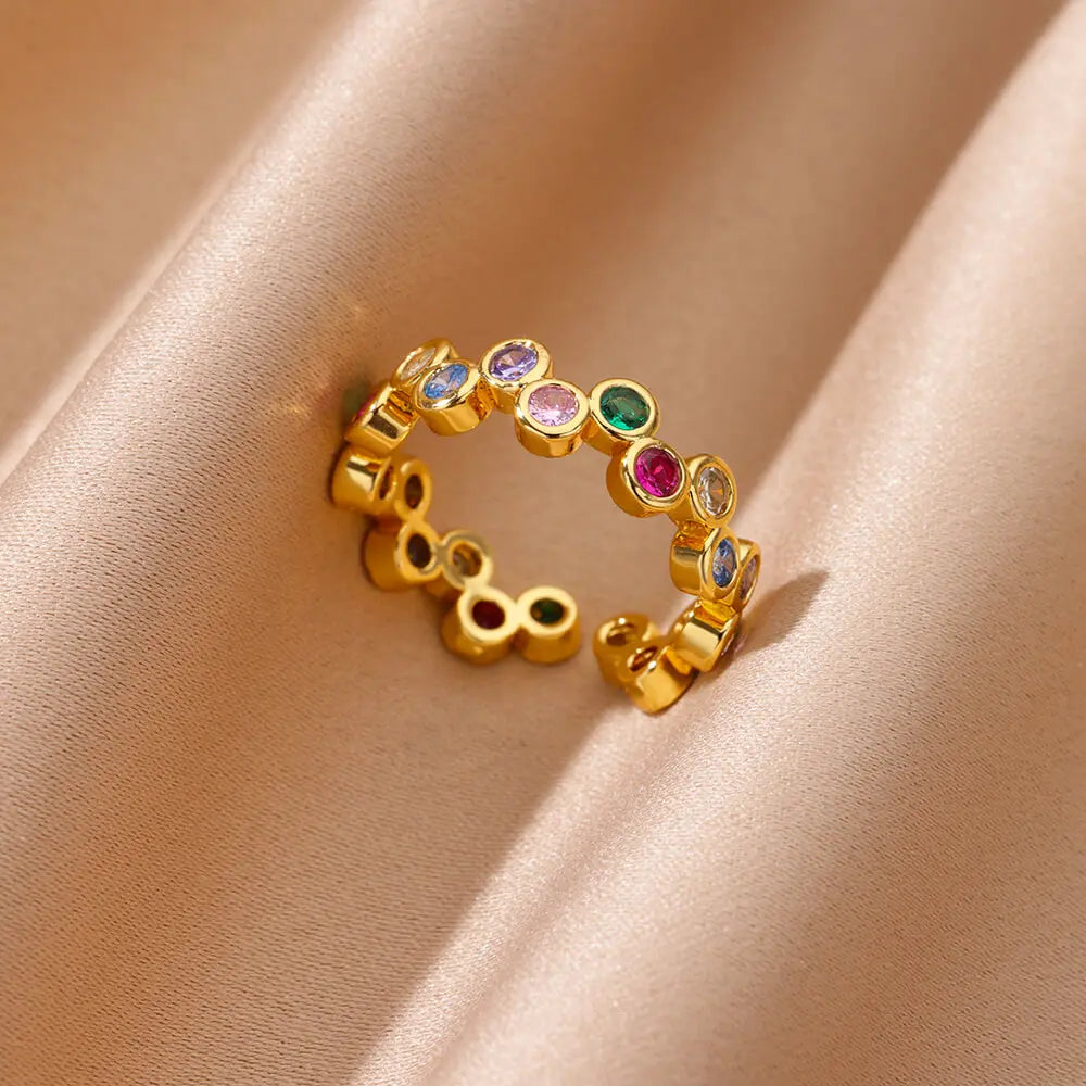 Nomad Heart Band | Anillo corazón bañado en oro