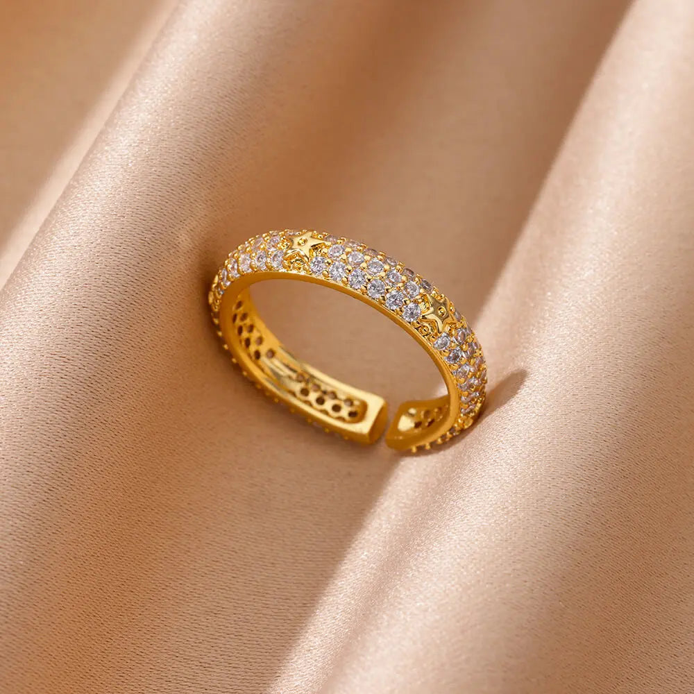 Nomad Heart Band | Anillo corazón bañado en oro