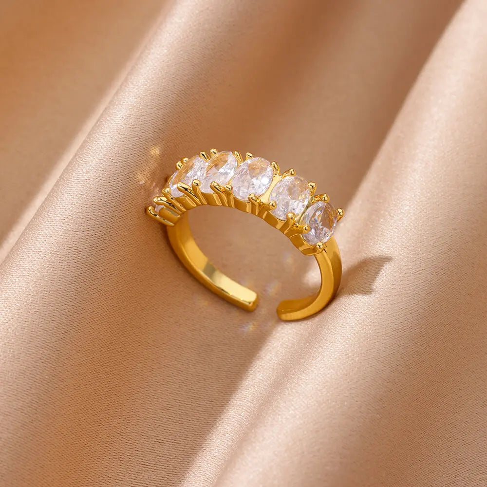 Nomad Heart Band | Anillo corazón bañado en oro